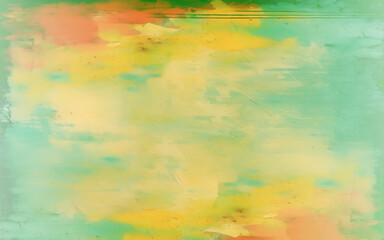 Stained cement wall with paint. Dirty and scratched wall. Abstract painting on canvas. Contemporary art.