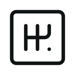 Obraz premium Manual transmission UI icon, manual gearbox minimal line vector symbol
