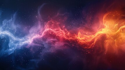 Abstract Fire and Ice Nebula