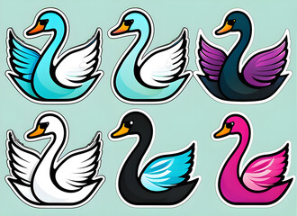 Fototapeta premium Swan generative ai