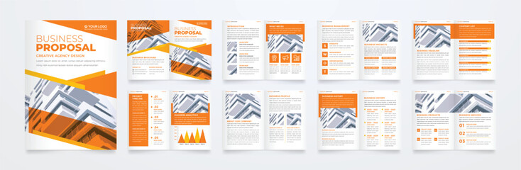 minimalist brochure template with modern concept and minimalist layout use for business profile and product catalog	