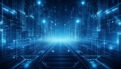 blue digital background