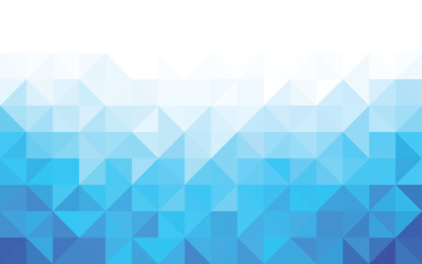 Abstract geometry triangle blue mosaic texture background pattern.