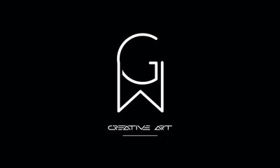 GW, WG, G, W abstract letters logo monogram