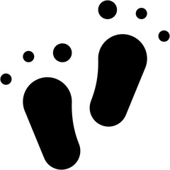 Vector Icon feet, body parts, new born, baby, human