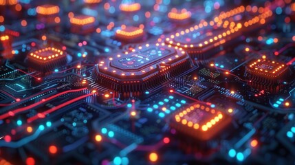 Obraz premium Circuit Board Abstract