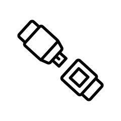 seal belt icon line vector design