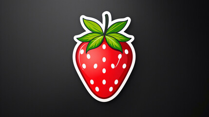 strawberry on black background