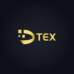 TEX logo. T E X design. White TEX letter. TEX, T E X letter logo design. T E X letter logo design in GOLD, GOLDEN LOGO, THREE, style. letter logo set in one artboard. T E X letter logo vector design.
