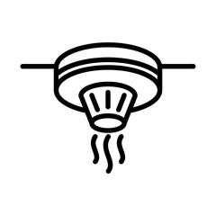 Smoke alarm icon line vector design