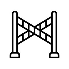 no trespassing icon line vector design