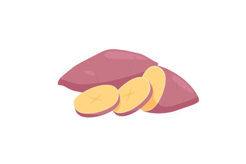 Flat vector Sweet Potato JPG