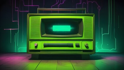 Fototapeta premium Clear Plain Shiny Warm Soft Vintage Bokeh Cloudy Wave Like Geometric Green Background or Texture