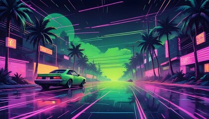 Clear Plain Shiny Warm Soft Vintage Bokeh Cloudy Wave Like Geometric Green Background or Texture