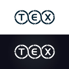 TEX logo. T E X design. White TEX letter. TEX, T E X letter logo design. T E X letter logo design in GOLD, GOLDEN LOGO, THREE, style. letter logo set in one artboard. T E X letter logo vector design.