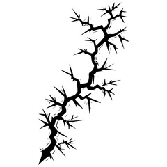 Drawing crack drawing, realistic hand drawing line art, pencil sketch, isolated