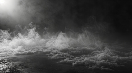 Smoke blackground fog cloud floor mist background steam dust dark white horror overlay. Ground smoke haze night black water atmosphere 3d magic spooky smog texture isolated transparent effect circle