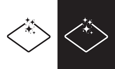 clean surface icon, easy cleaning, thin line symbol isolated on black and white background. editable stroke vector illustration