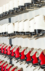Figure skate rental at the rental point. Use of sports equipment for training and public skating.
