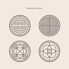 전통문양 일러스트 디자인