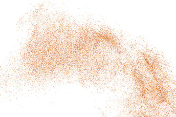 Abstract Sand Explosion Isolated On White Background. Rust Brown Old Pattern. Vector Illustration, Eps 10.