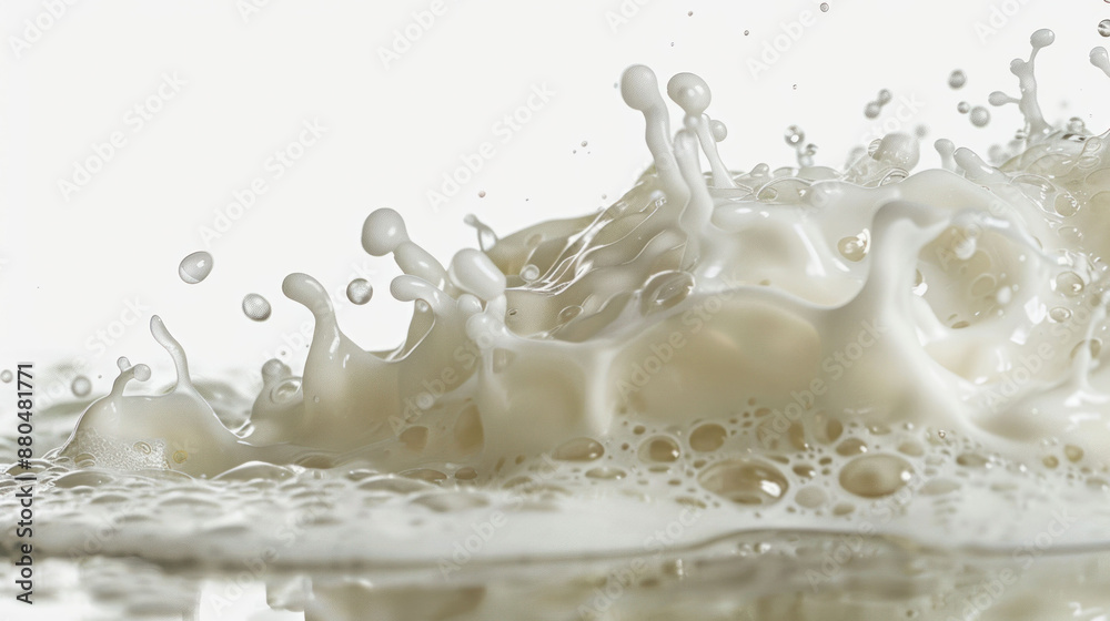 Poster Fresh Soap Splash with Bubbles in Studio Isolation for Cleanliness Concept