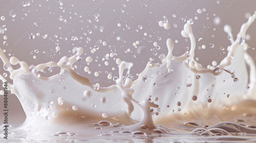 Poster Mesmerizing Liquid Nitrogen Splash: Abstract Patterns in Studio Isolation