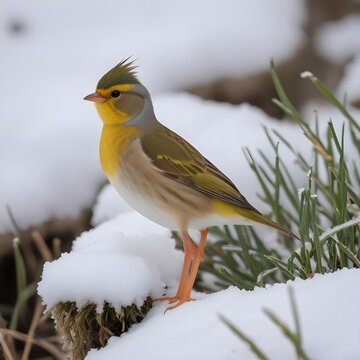 bird in snow