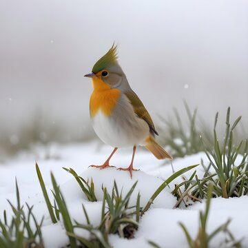 bird in snow