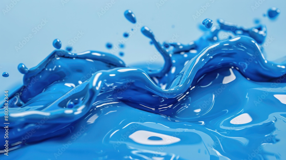Poster abstract liquid clay splash in studio environment