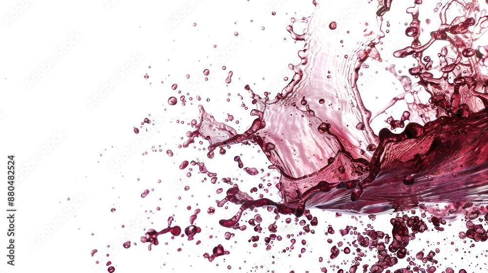 Aufkleber dynamic wine splash in motion on white background