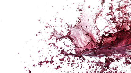 Fototapeta premium Dynamic Wine Splash in Motion on White Background