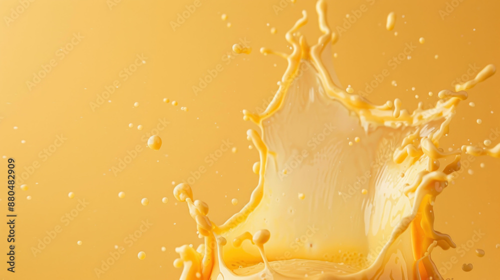 Poster Colorful Smoothie Splash in Motion Isolated on Studio Background Creating Dynamic Shapes