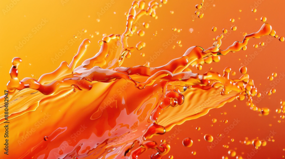 Poster Abstract Sauce Splash Patterns on Studio Background