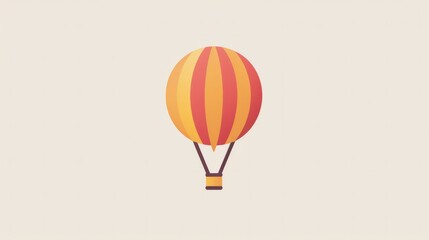 Fototapeta premium Minimalist hot air balloon logo