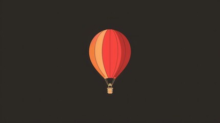 Fototapeta premium Minimalist hot air balloon logo