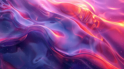 Obraz premium Vivid abstract fluid art with swirling purple and pink hues, creating a dreamy and energetic visual experience.