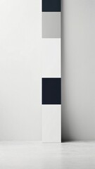 a tall white and black object in a room