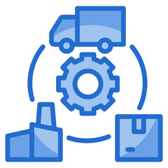 Supply Chain Icon For Design Element