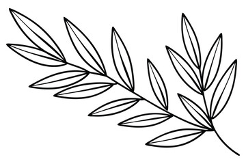 Olive Leaf line art simple elegant nature inspired design