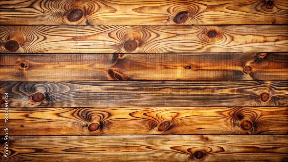 Wall mural natural rustic wooden planks with prominent grain patterns and knots create a warm earthy background