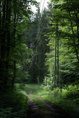 Fototapeta premium an german electricity mast in nature