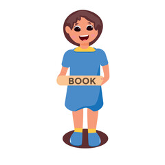 education girl. vector illustration