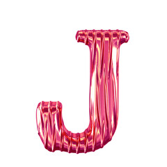 Fluted pink symbol. letter j