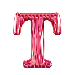 Fluted pink symbol. letter t