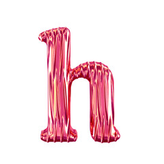 Fluted pink symbol. letter h