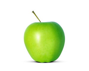Green apple isolate. different sides isolated on white background. Whole apple set with clipping path. High quality photo