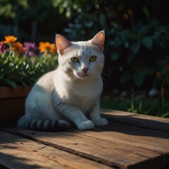 cat in the garden