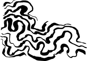 Grunge Ink Dry Brush Abstract Wave Texture