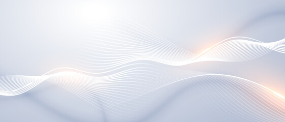 Modern abstract background with flowing lines. Digital future technology concept. vector illustration.